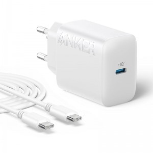 شارژر دیواری 20 وات انکر مدل Select Charger A2347 + کابل