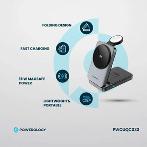 شارژر بی سیم پاورولوژی مدل PWCUQC033