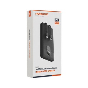 پاوربانک پرودو مدل porodo CH057 ظرفیت 10000  Integrated Cable