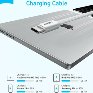 کابل تبدیل USB-C به USB-C انکر مدل Zolo A8060 طول 1متر