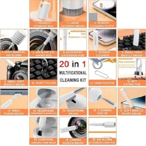 کیت تمیز کننده ۲۰ کاره اصلی مدل 20in1 Cleaning Brush Set