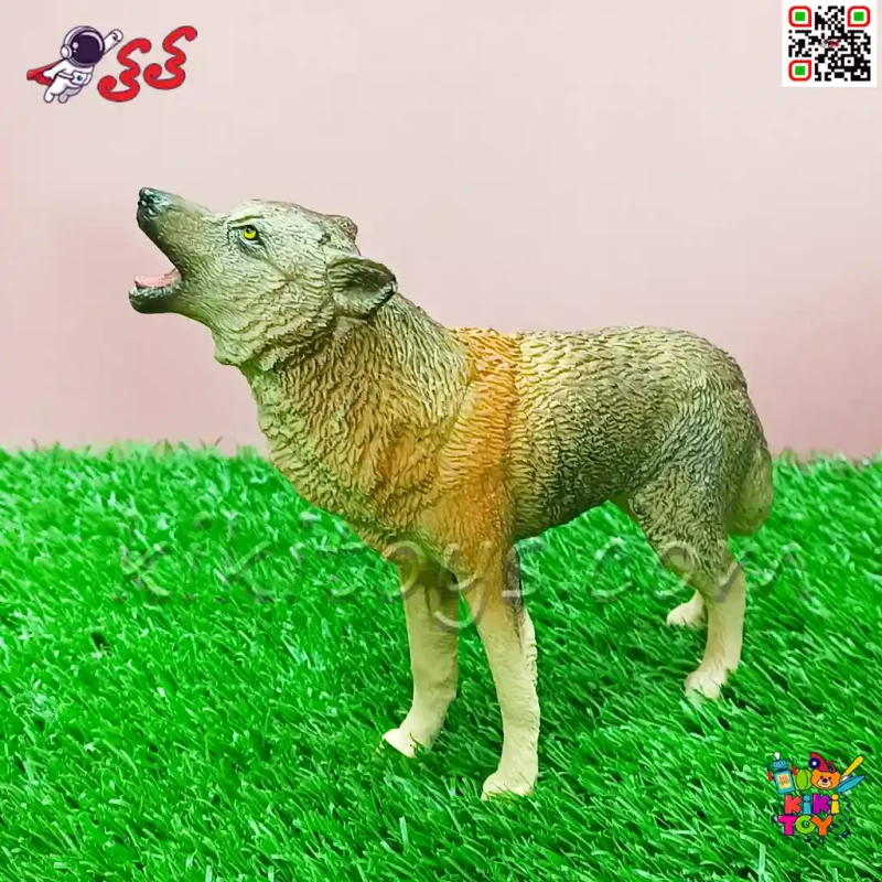 فیگور حیوانات ماکت گرگ خاکستری اسباب بازی Wolf fiqure مدل 1053