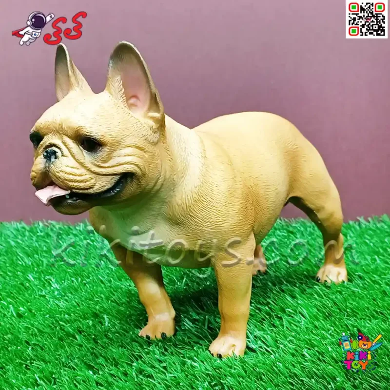 فیگور حیوانات ماکت سگ بولداگ قهوه ای اسباب بازی Bulldog Dog مدل 1217