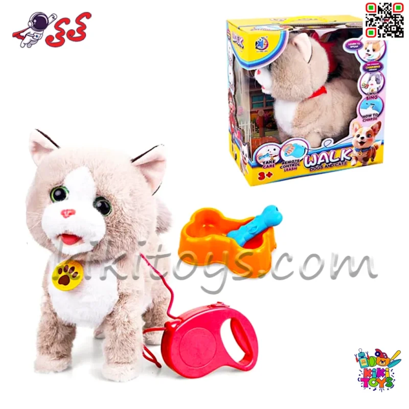 گربه پولیشی شارژی متحرک با قلاده و صدا مدل 55G8