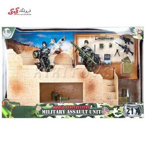 ماکت ست پایگاه ایست و بازرسی نظامی برند ام اند سی MILITARY ASSAULT UNIT M C TOY
