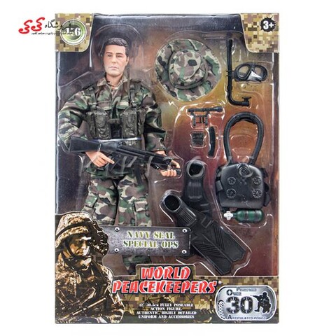 اکشن فیگور سرباز نظامی 90201 برند ام اند سی WORLD PEACEKEEPERS WITH ACCESSORIES