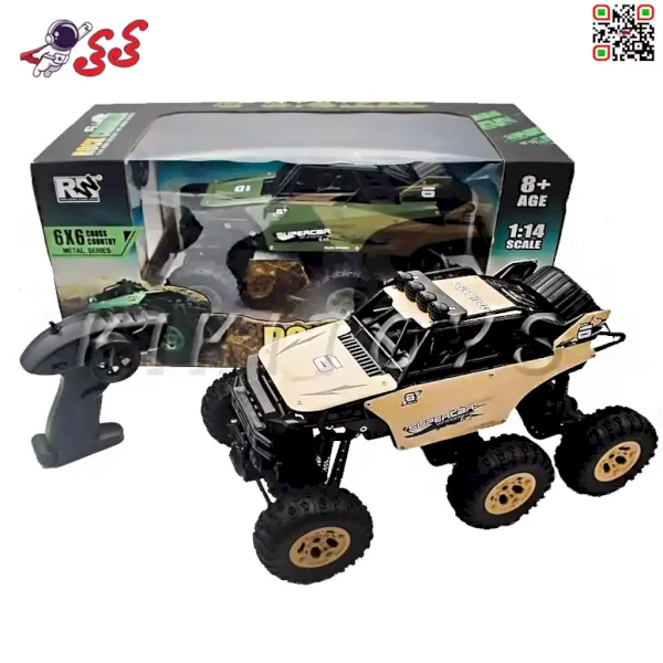 ماشین کنترلی اسباب بازی افرودی 6 چرخ بزرگ ROCK CRAWLER 26616B