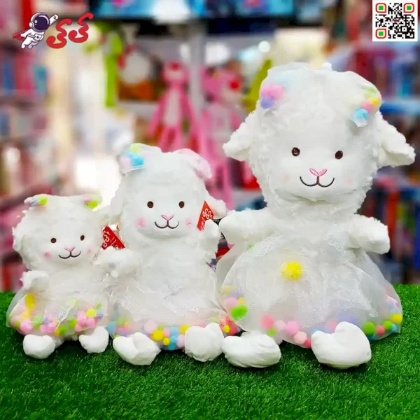 عروسک پولیشی بره لباس توپی رنگی اسباب بازی lamb polish doll