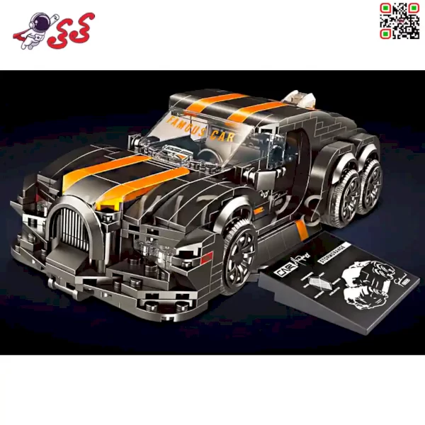 لگو ماشین مسابقه درگ فول تقویت 6 چرخ برند دکول BRICK COOL KC002