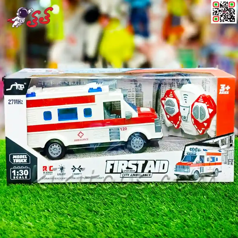 ماشین آمبولانس کنترلی شارژی اسباب بازی CITY AMBULANCE TOY 2042