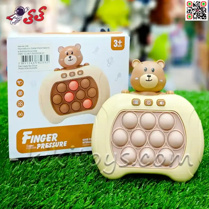 کنسول پاپت گیم اسباب بازی موزیکال و چراغدار مدل خرس QUICK PUSH toy 188