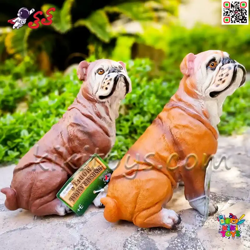 فیگور حیوانات ماکت سگ بولداگ اسباب بازی نرم و گوشتی بزرگ Bulldog dog figure﻿﻿ 770