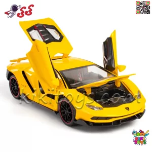 ماکت لامبورگینی LP770 در رنگ زرد با جلوه‌ای لوکس و جذاب