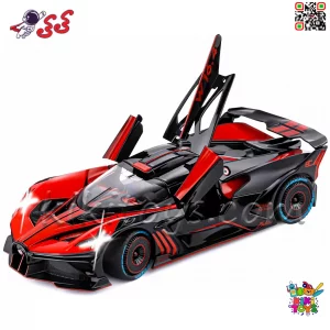 اسباب‌بازی ماشین دودزا مدل Bugatti Bolide با باتری شارژی و کابل Type-C