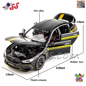 درب‌های بازشو و کاپوت ماکت فلزی BMW M8 در حالت نمایش