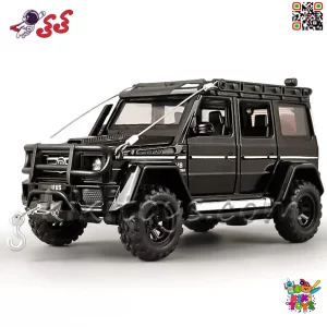 ماشین فلزی مرسدس بنز G550 رنگ مشکی با درب‌های بازشو و چرخ‌های متحرک
