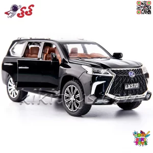 خودروی کلکسیونی لکسوس LX570 مشکی مدل فلزی 1:24 مناسب دکور و بازی