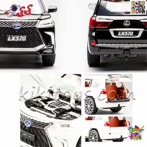 ماکت لکسوس LX570 در رنگ مشکی با نور و صدا، مناسب هدیه برای علاقه‌مندان