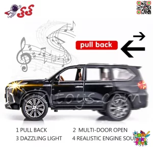 ماکت فلزی ماشین لکسوس مدل LX570 با کیفیت دایکست و لاستیک‌های واقعی
