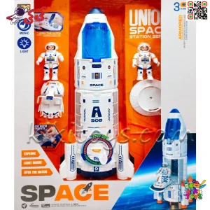 اسباب بازی موشک و شاتل فضایی دودزا Space Station Toy Set مدل H202A