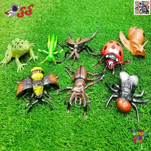 فیگور حیوانات و حشرات و خزندگان اسباب بازی 8 عددی INSECTS World مدل1047