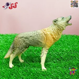 فیگور حیوانات ماکت گرگ خاکستری  مناسب برای بازی و سرگرمی آموزشی کودکان