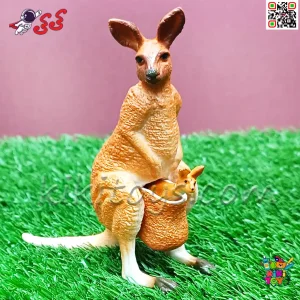 فیگور حیوانات ماکت کانگورو با بچه اسباب بازی kangourou figure مدل 2895