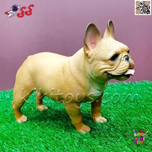 ماکت سگ بولداگ قهوه ای بزرگ مناسب دکور و ویترین