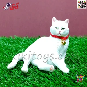 فیگور حیوانات ماکت گربه سفید اسباب بازی Cat fiqure مدل 3725