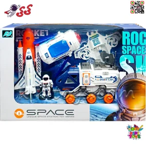 اسباب بازی ایستگاه فضایی و ماشین مریخ نورد Space Station Toy Set با فیگور فضانورد مدل H3233