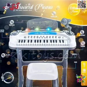 پیانو موزیکال کودک دارای چراغ LED و 37 کلید آموزشی