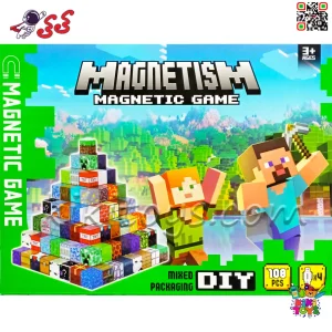 لگو مگنتی ماینکرافت 108 قطعه مدل Magnetic Game کد 3225 | خانه‌سازی مغناطیسی با 4 مینی فیگور