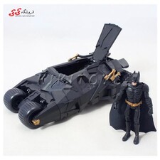 اسباب بازی فیگور بتمن و بت موبیل اورجینال  MATTEL