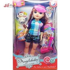 عروسک دخترانه انجل بی بی کلاه صورتی Angela baby1802