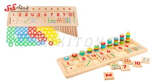 اسباب بازی مونته سوری آموزش ریاضی چوبی   Colourful Montessori Teaching
