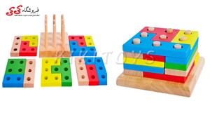 پازل مونته سوری کودکان چوبی Montessori Puzzle