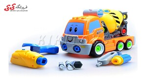 کامیون میکسر اسباب بازی با دریل برقی   KAMYU Truck mixer