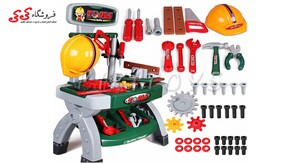 قیمت ست میز ابزار اسباب بازی با کلاه ایمنی کودک  TOOLS PLAY SET