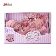 اسباب بازی عروسک نوزاد کالباسی با چهره طبیعی کوچک Baby So LOVELY