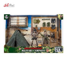 اکشن فیگور ست کمپ با چادر نظامی 77083 ام اند سی MILITARY CAMPSITE M And C TOY