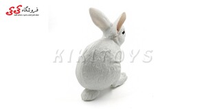 ماکت حیوانات خرگوش Simulation Rabbit White Animal figure