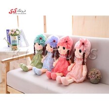عروسک پولیشی دخترانه کلاه دار سایز متوسط plush toy