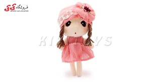 عروسک  دخترآویزدار کلاه پاپیونی-plush toy