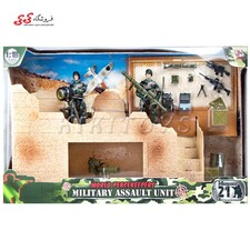 ماکت ست پایگاه ایست و بازرسی نظامی برند ام اند سی MILITARY ASSAULT UNIT M C TOY
