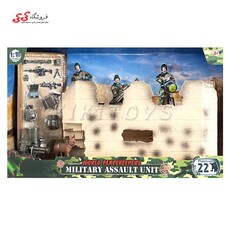 ماکت ست پایگاه و ایست بازرسی نظامی 77082 برند ام اند سی MILITARY ASSAULT UNIT M C TOY