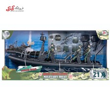 ماکت قایق تندرو با سرباز و تجهیزات نظامی WORLD PEACEKEEPERS 77028A