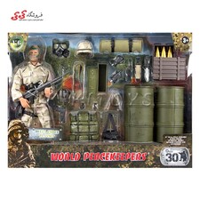 اکشن فیگور سرباز کماندو با تجهیزات نظامی 90602A برندام اند سی WORLD PEACEKEEPERS WITH ACCESSORIES