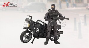 سرگرمی ماکت موتورسیکلت و سرباز با تجهیزات نظامی ام اند سی