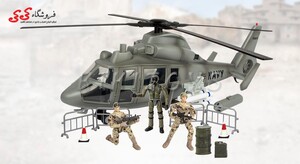 بازی و سرگرمی ماکت هلیکوپتر موشک انداز و سرباز ام اند سی World Peacekeepers