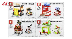 لگو ست 4 عددی ترکیبی فروشگاه های معروف سمبو بلاک SD5054